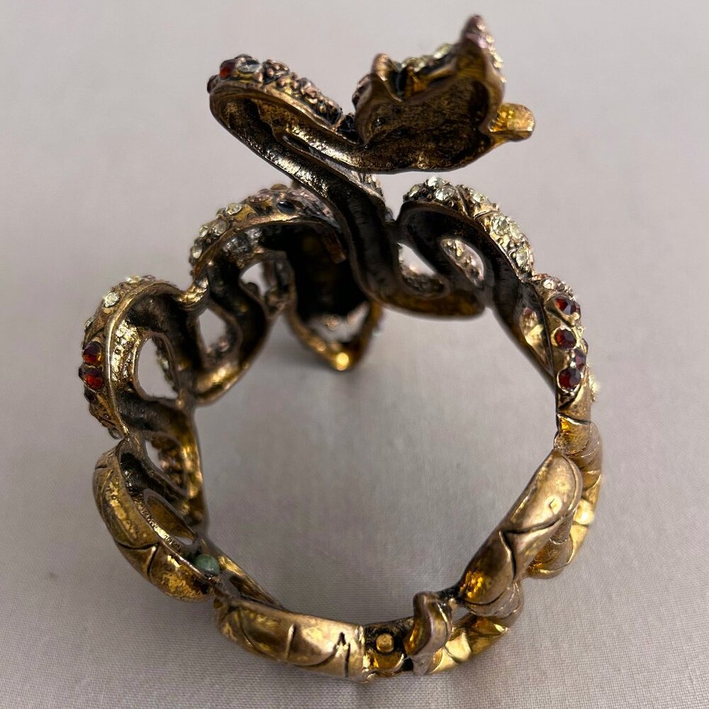 Dragon Rhinestone Fashion Bracelet Cuff - Picture 5 of 8